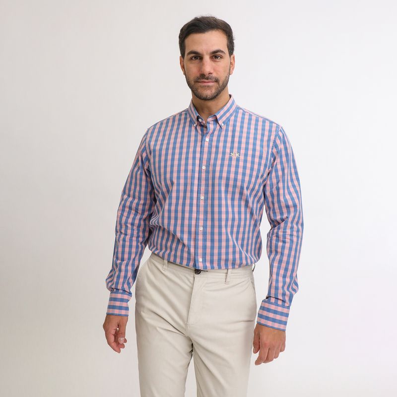 LA MARTINA - Camisa 100% Algodón Sport Hombre La Martina
