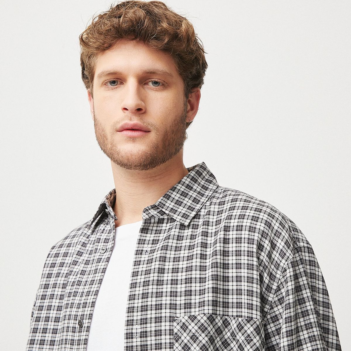 BASEMENT - Camisa Algodón Sport Hombre Basement