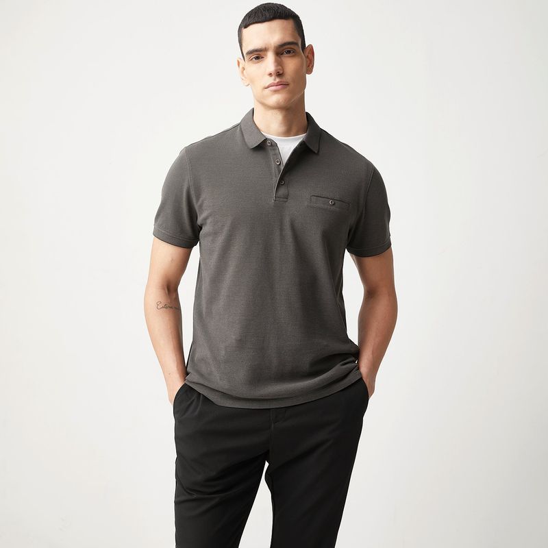 BASEMENT - Polo 100% Algodón Manga Corta Hombre Basement