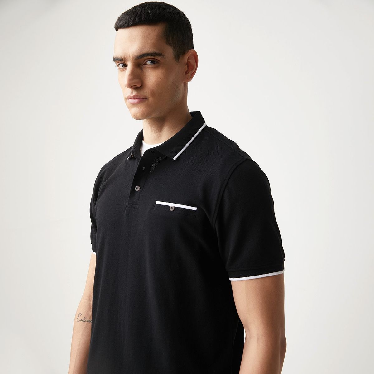 BASEMENT - Polo 100% Algodón Manga Corta Hombre Basement