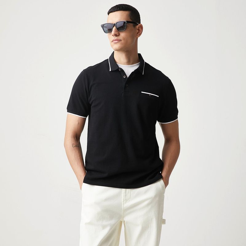 BASEMENT - Polo 100% Algodón Manga Corta Hombre Basement