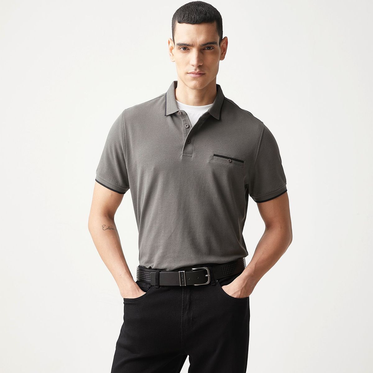 BASEMENT - Polo 100% Algodón Manga Corta Hombre Basement