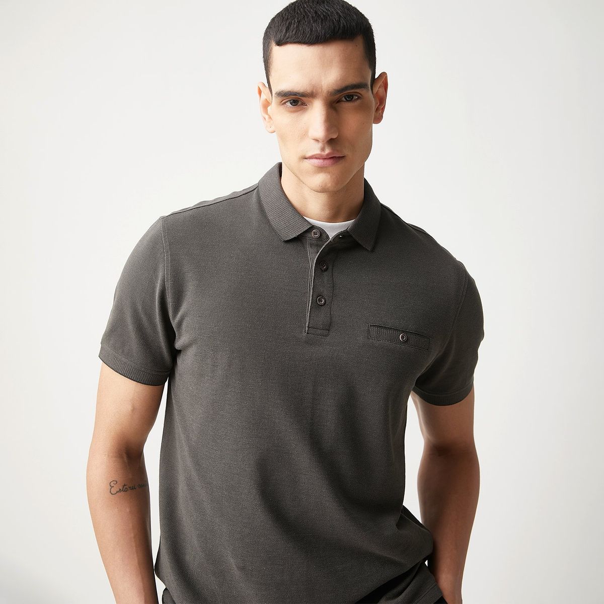 BASEMENT - Polo 100% Algodón Manga Corta Hombre Basement