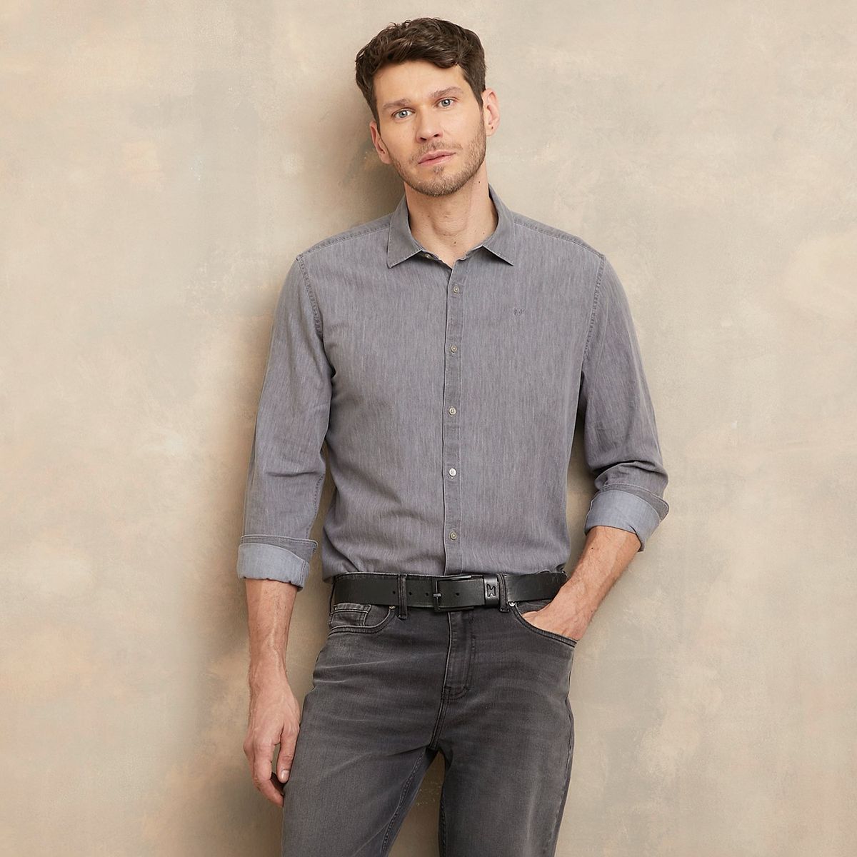 WOLF&HANK - Camisa 100% Algodón Sport Hombre Wolf&hank