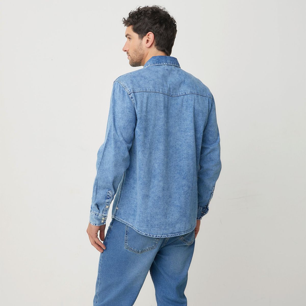 BASEMENT - Camisa 100% Algodón Sport Hombre Basement