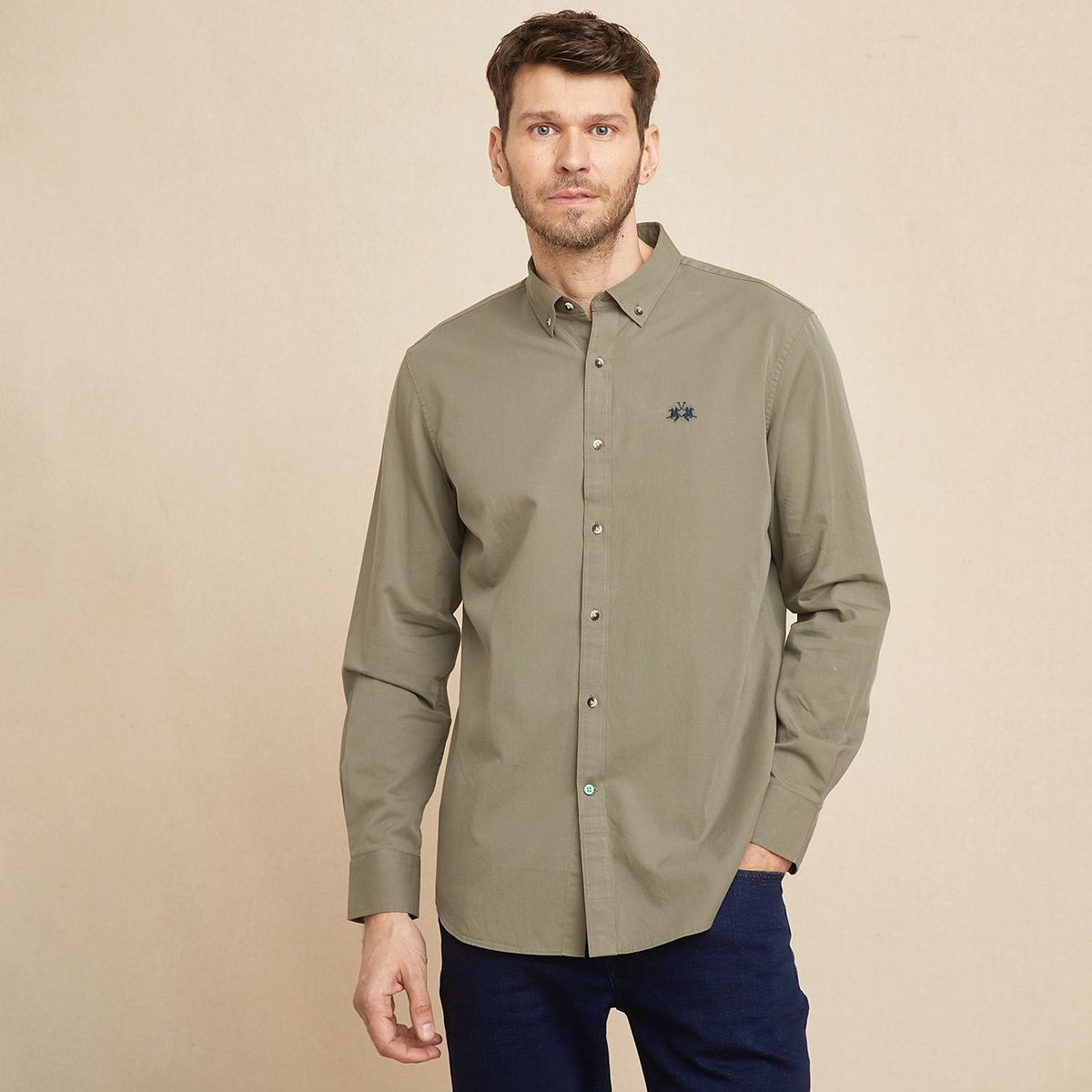 LA MARTINA - Camisa 100% Algodón Sport Hombre La Martina