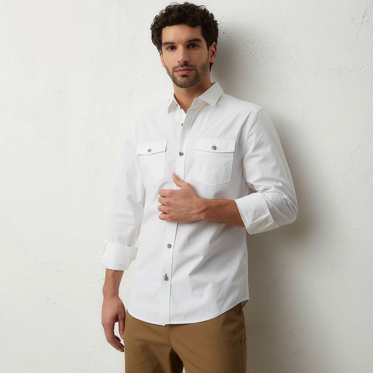 UNIVERSITY CLUB - Camisa 100% Algodón Casual Hombre University Club