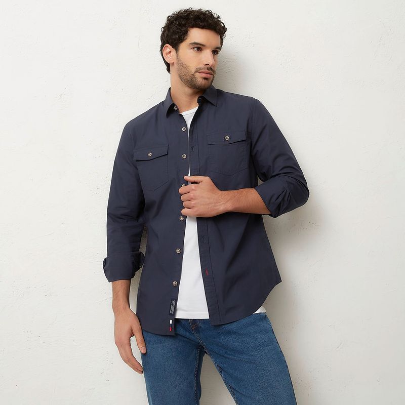 UNIVERSITY CLUB - Camisa 100% Algodón Casual Hombre University Club