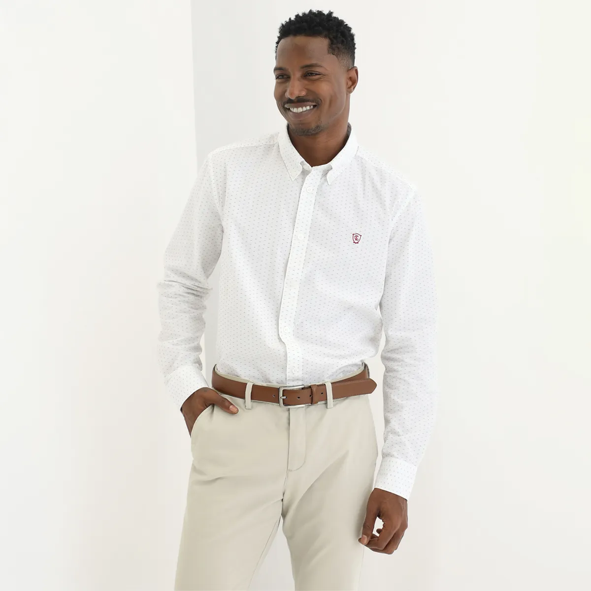 CHRISTIAN LACROIX - Camisa 100% Algodón Sport Hombre Christian Lacroix