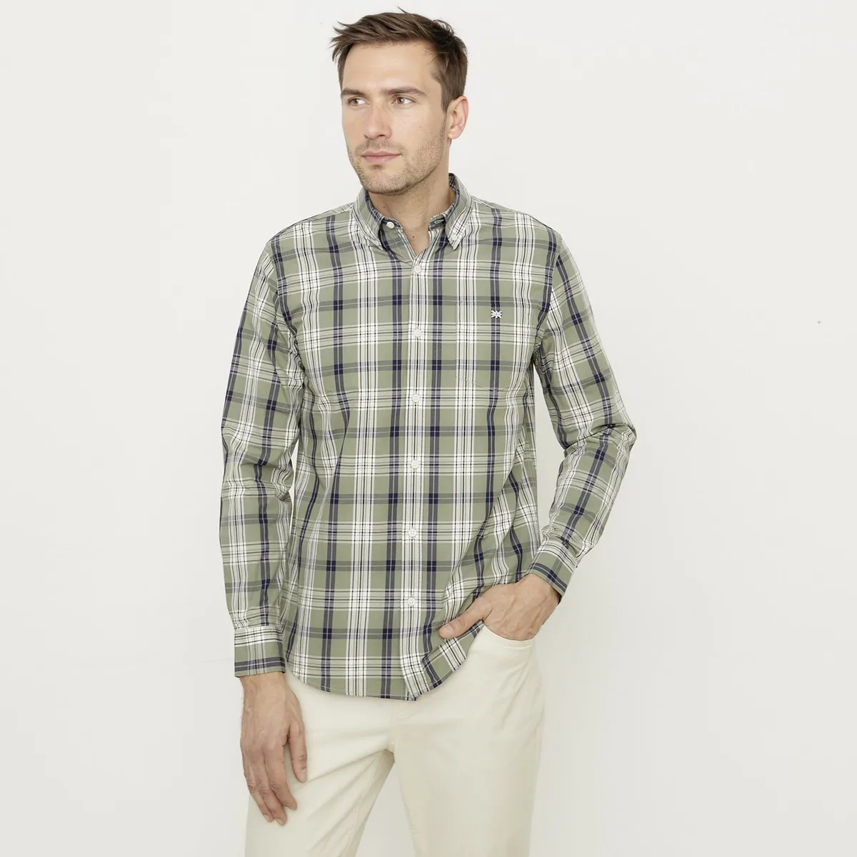 UNIVERSITY CLUB - Camisa 100% Algodón Casual Hombre University Club