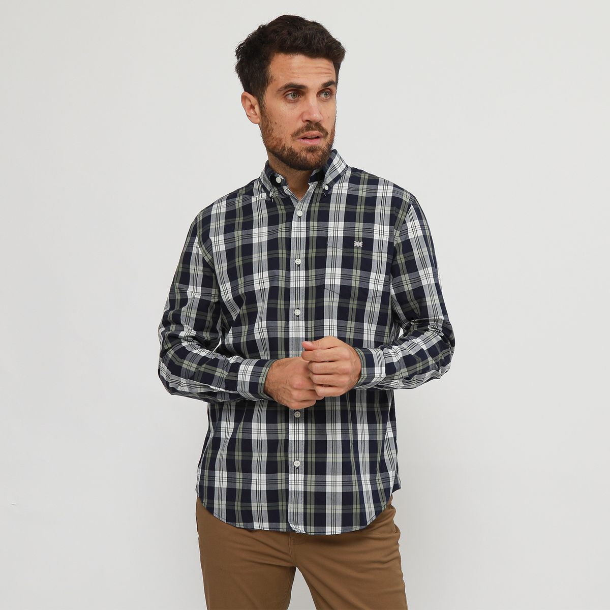 UNIVERSITY CLUB - Camisa 100% Algodón Casual Hombre University Club