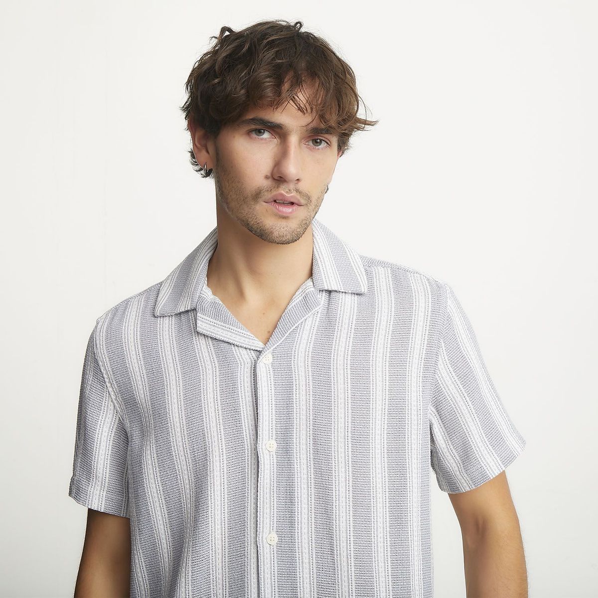 BASEMENT - Camisa Algodón Casual Hombre Basement