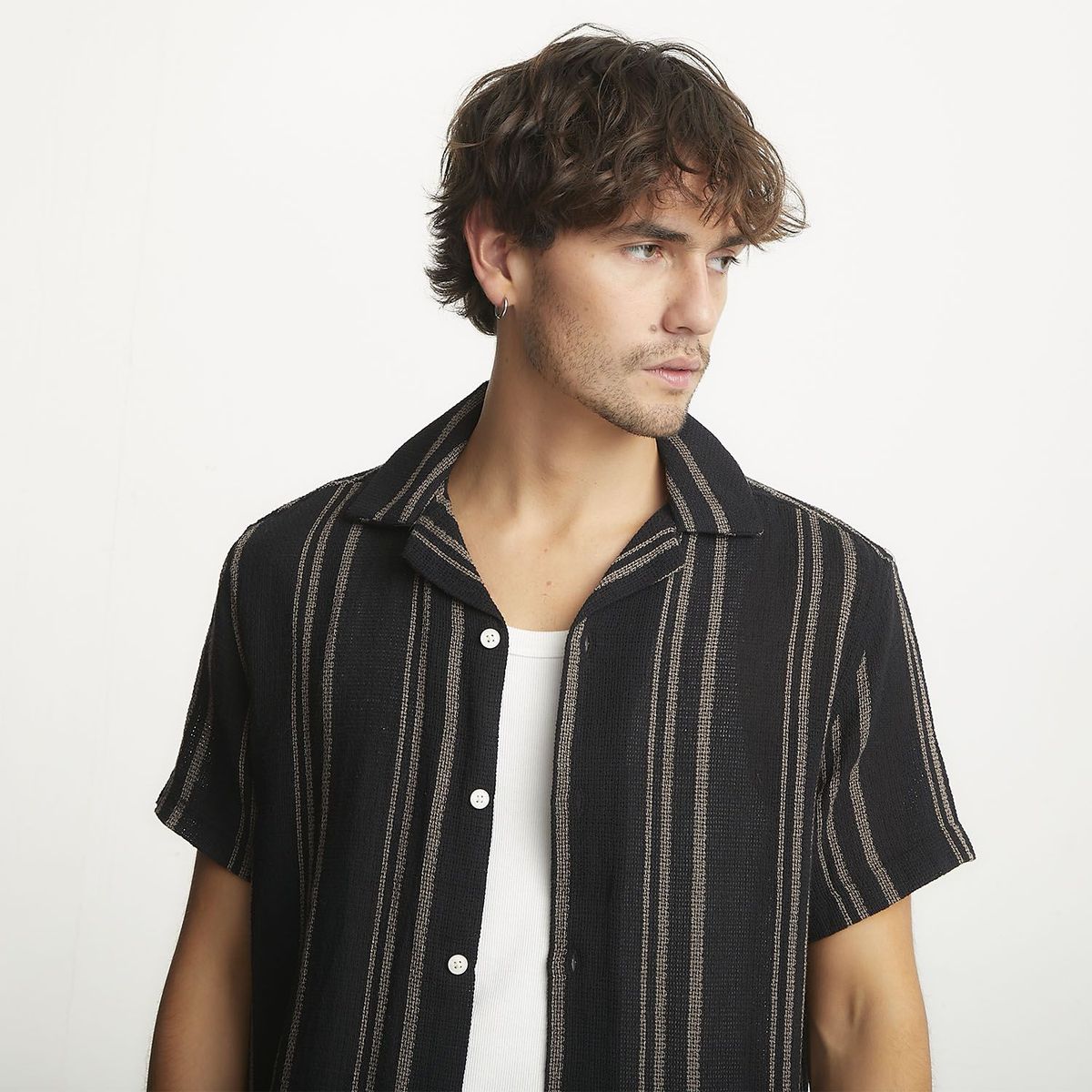 BASEMENT - Camisa Algodón Casual Hombre Basement