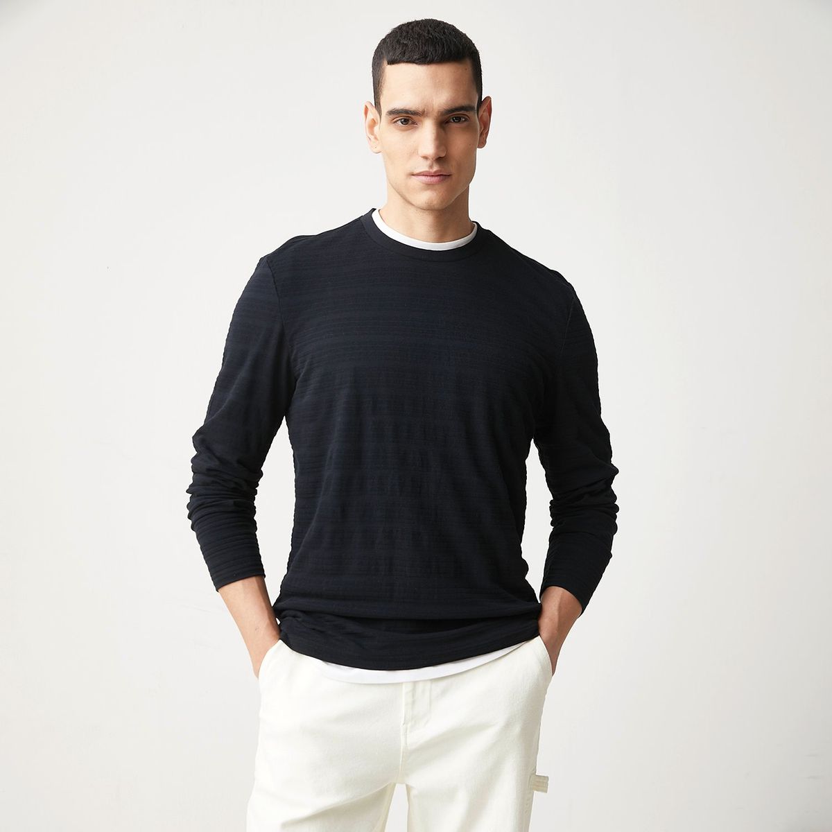 BASEMENT - Polo 100% Algodón Manga Larga Hombre Basement