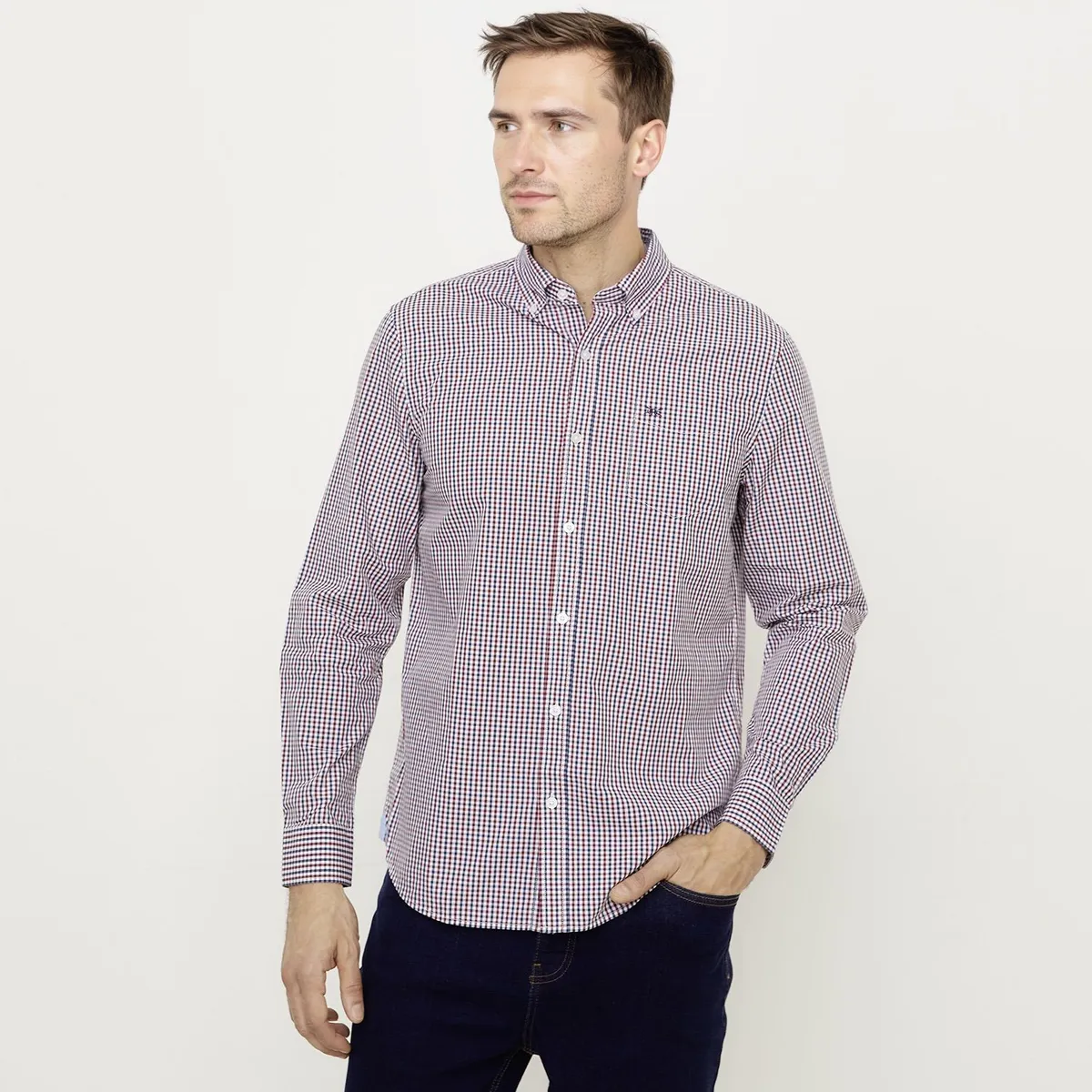 UNIVERSITY CLUB - Camisa 100% Algodón Casual Hombre University Club