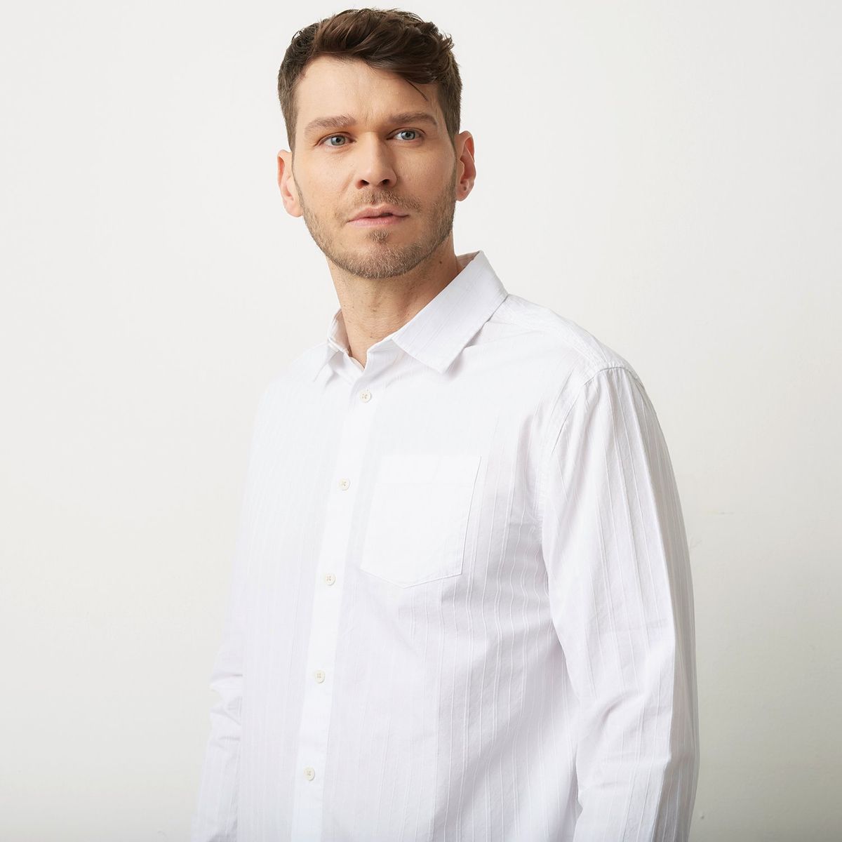 BASEMENT - Camisa 100% Algodón Sport Hombre Basement