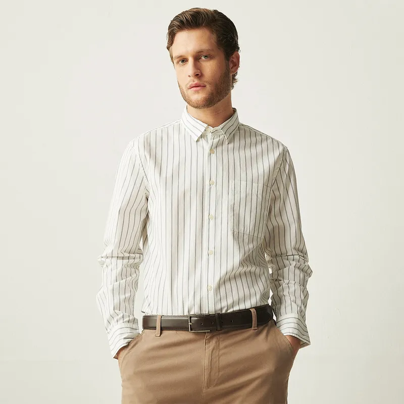BASEMENT - Camisa 100% Algodón Sport Hombre Basement
