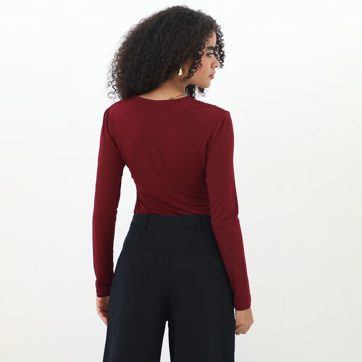 MOSSIMO - Body Manga Larga Casual Mujer Mossimo