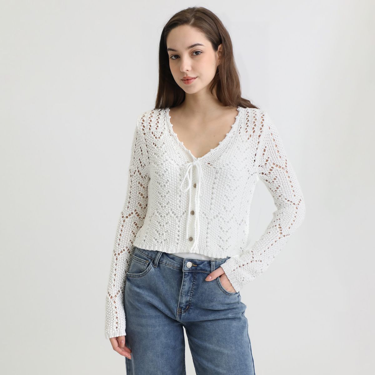 DOO AUSTRALIA - Cardigan 100% Algodón Mujer Doo Australia