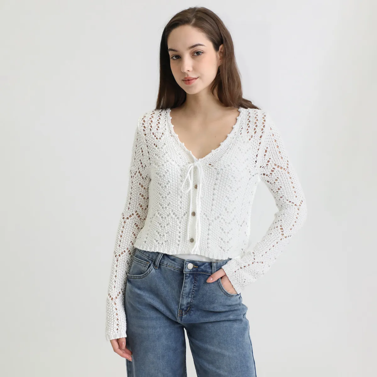 DOO AUSTRALIA - Cardigan 100% Algodón Mujer Doo Australia