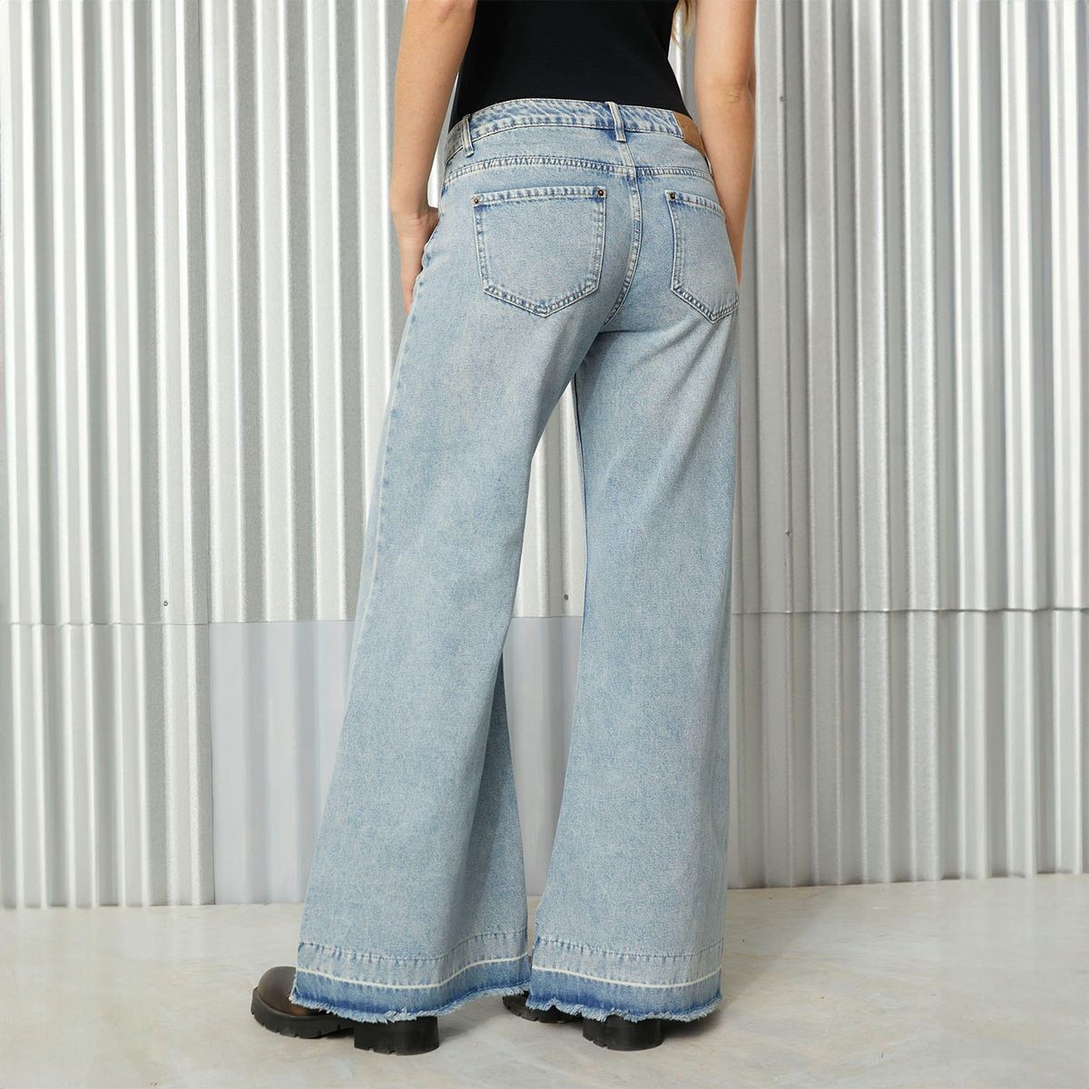 DENIMLAB - Jean Wide Leg Tiro Bajo Mujer Denimlab