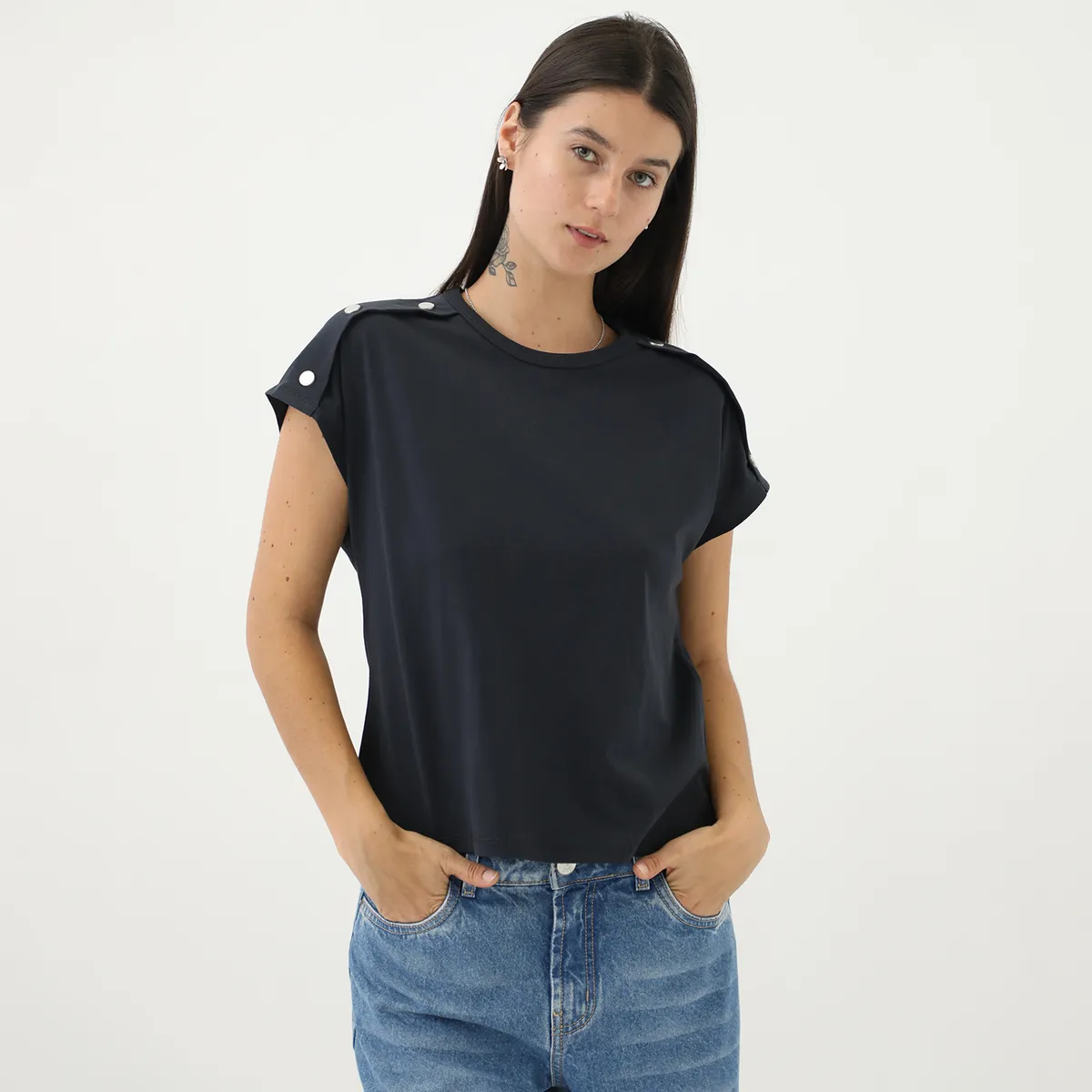 DENIMLAB - Polo Casual Mujer Denimlab