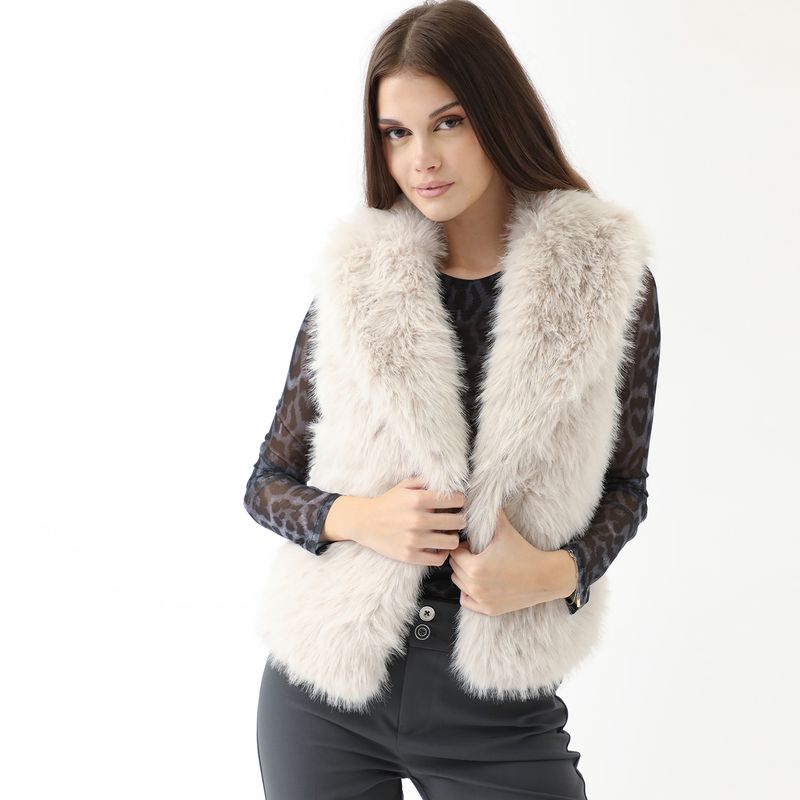 MOSSIMO - Chaleco Peludo Mujer Mossimo