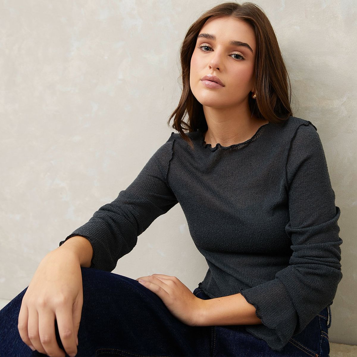 SYBILLA - Polo Manga Larga Casual Mujer Sybilla