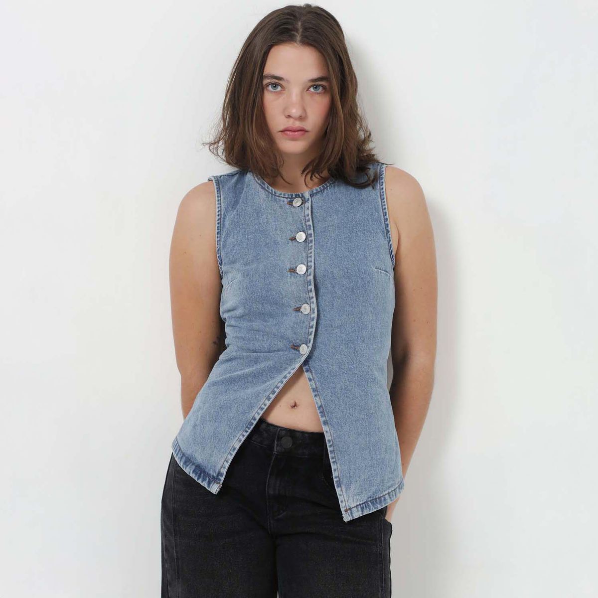 DENIMLAB - Chaleco Casual Mujer Denimlab