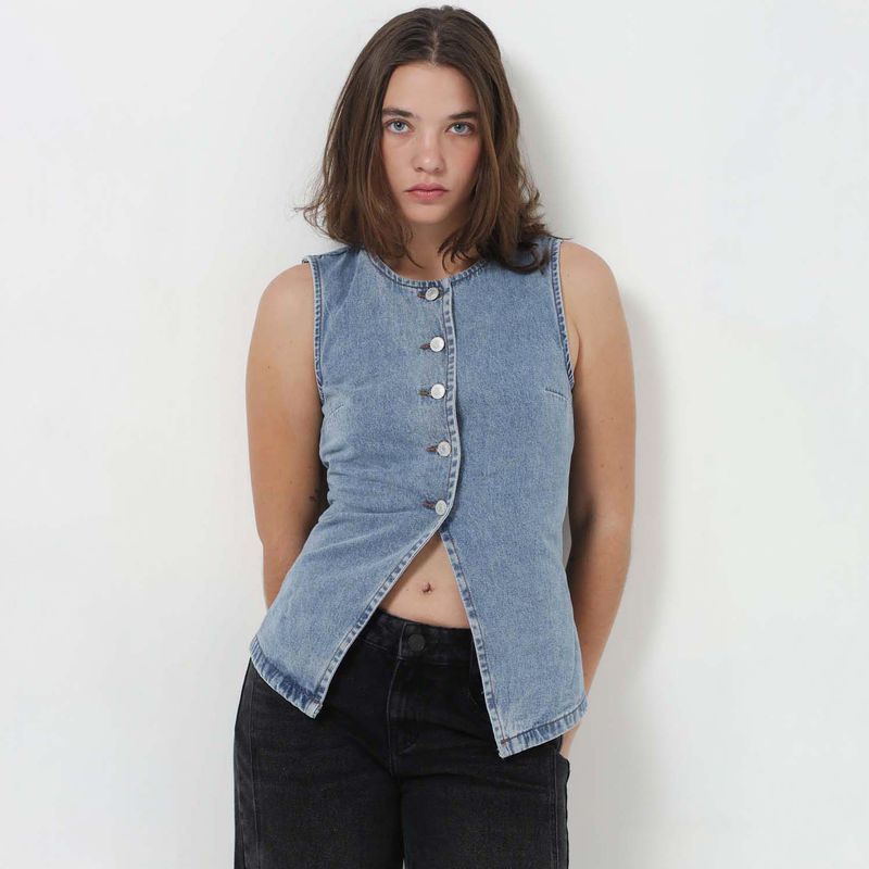DENIMLAB - Chaleco Casual Mujer Denimlab