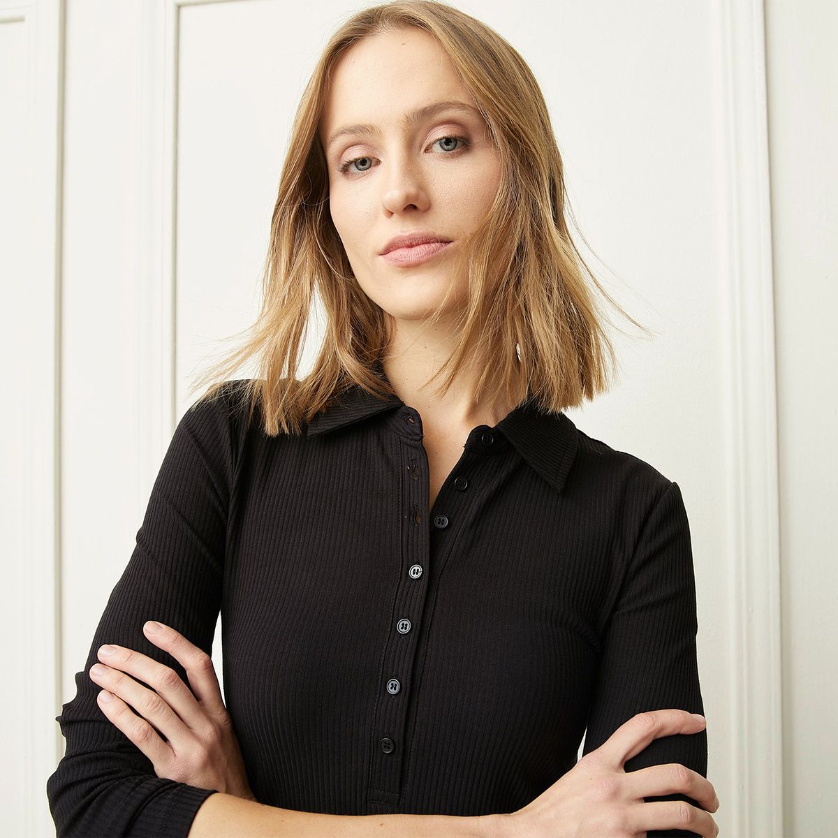 BASEMENT - Polo Manga Larga Algodón Mujer Basement