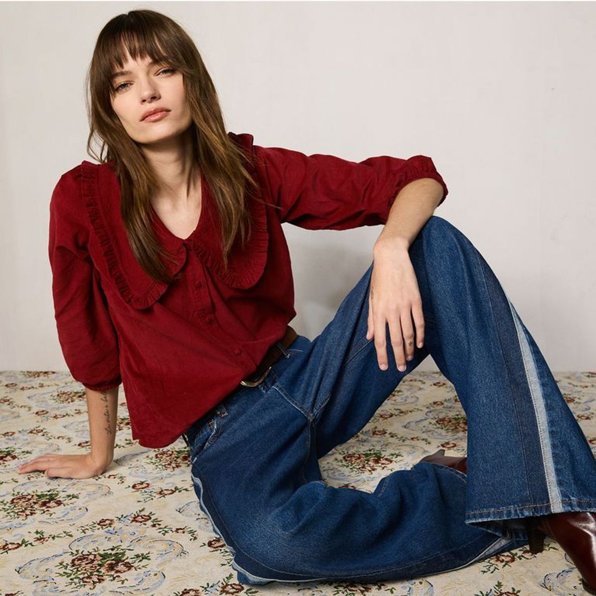 BASEMENT - Blusa Manga Larga Casual Mujer Basement