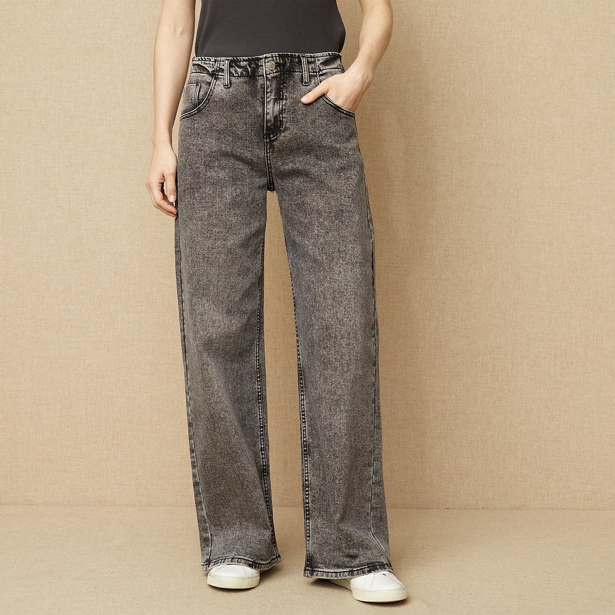 UNIVERSITY CLUB - Jean Wide Leg Tiro Alto Mujer University Club