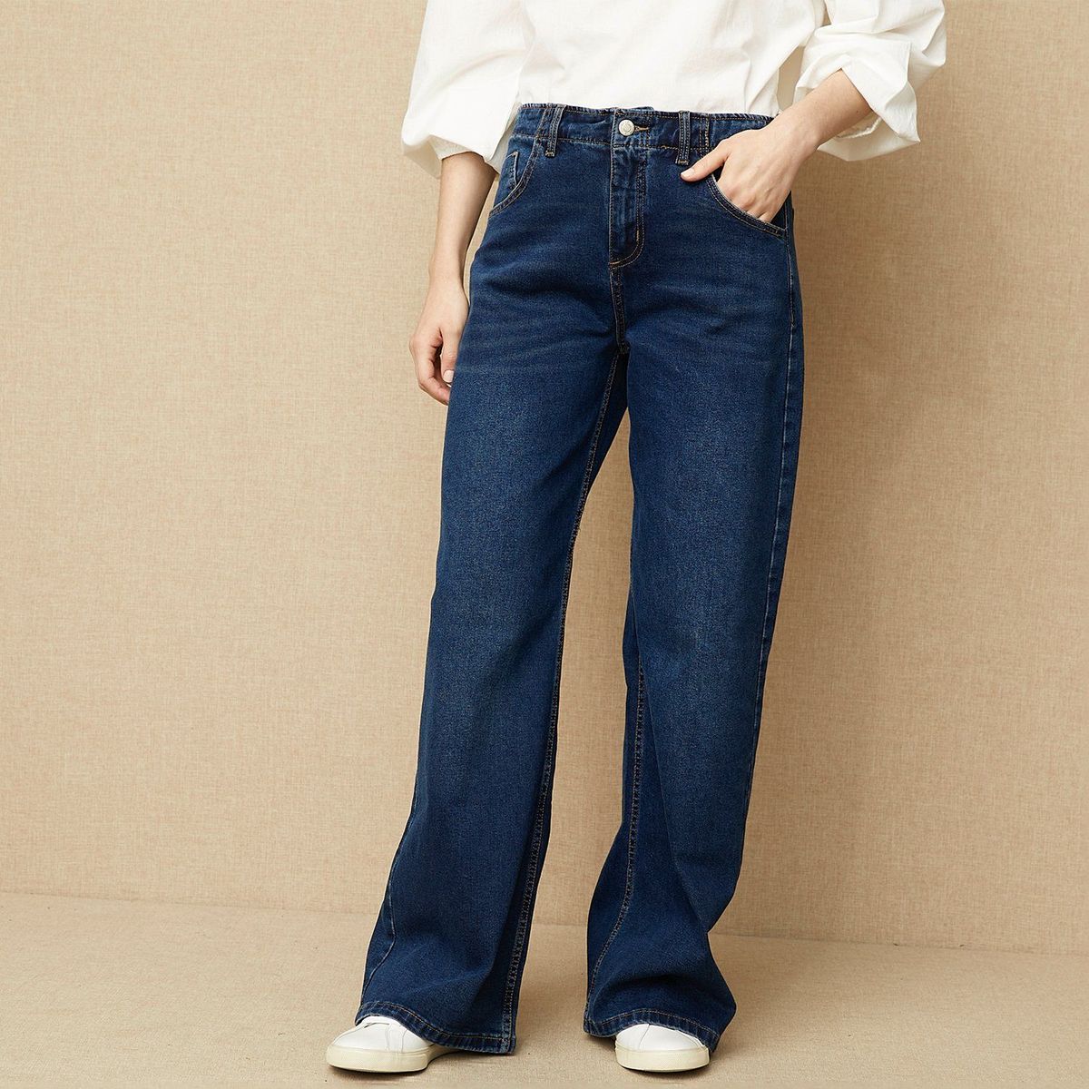 UNIVERSITY CLUB - Jean Wide Leg Tiro Alto Mujer University Club