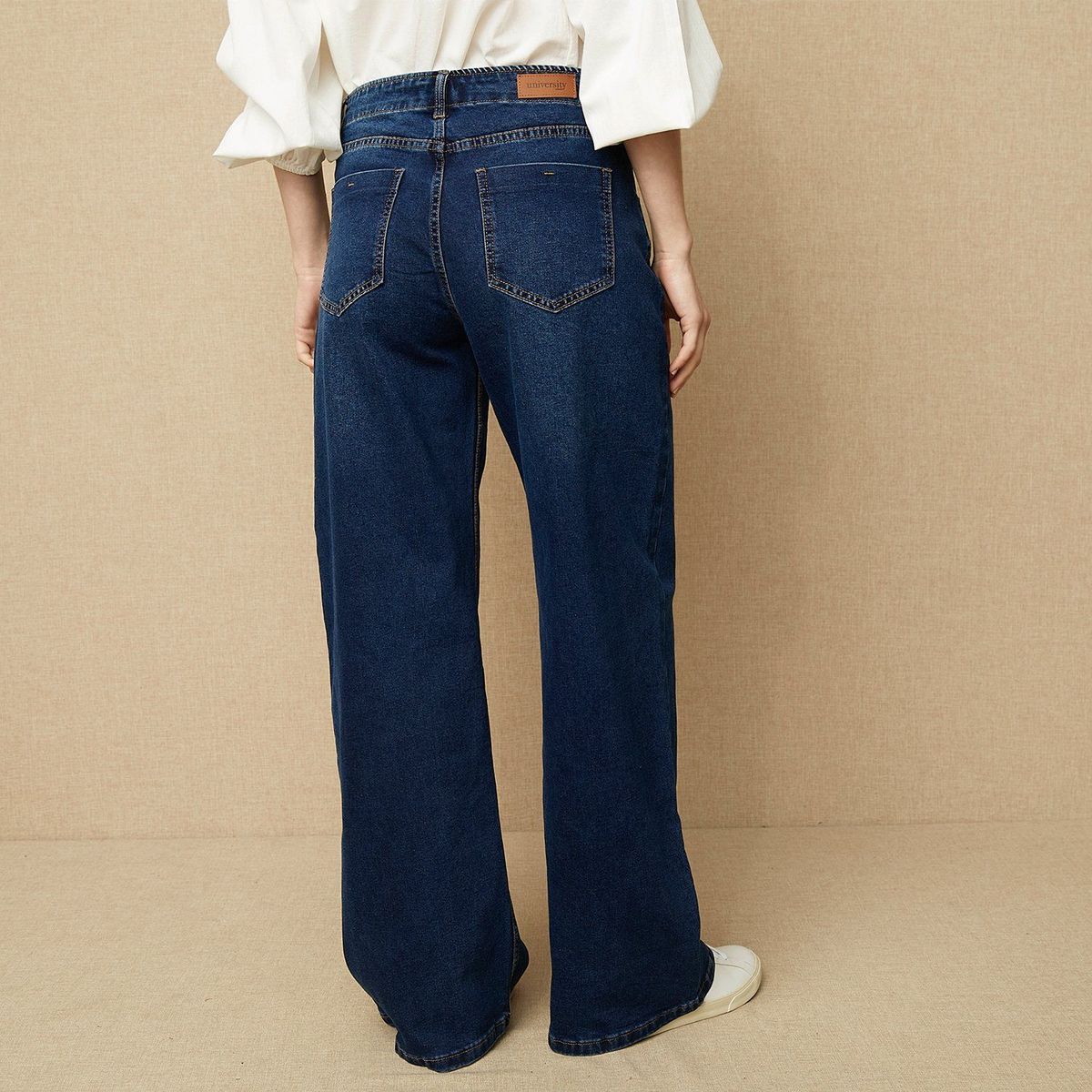 UNIVERSITY CLUB - Jean Wide Leg Tiro Alto Mujer University Club