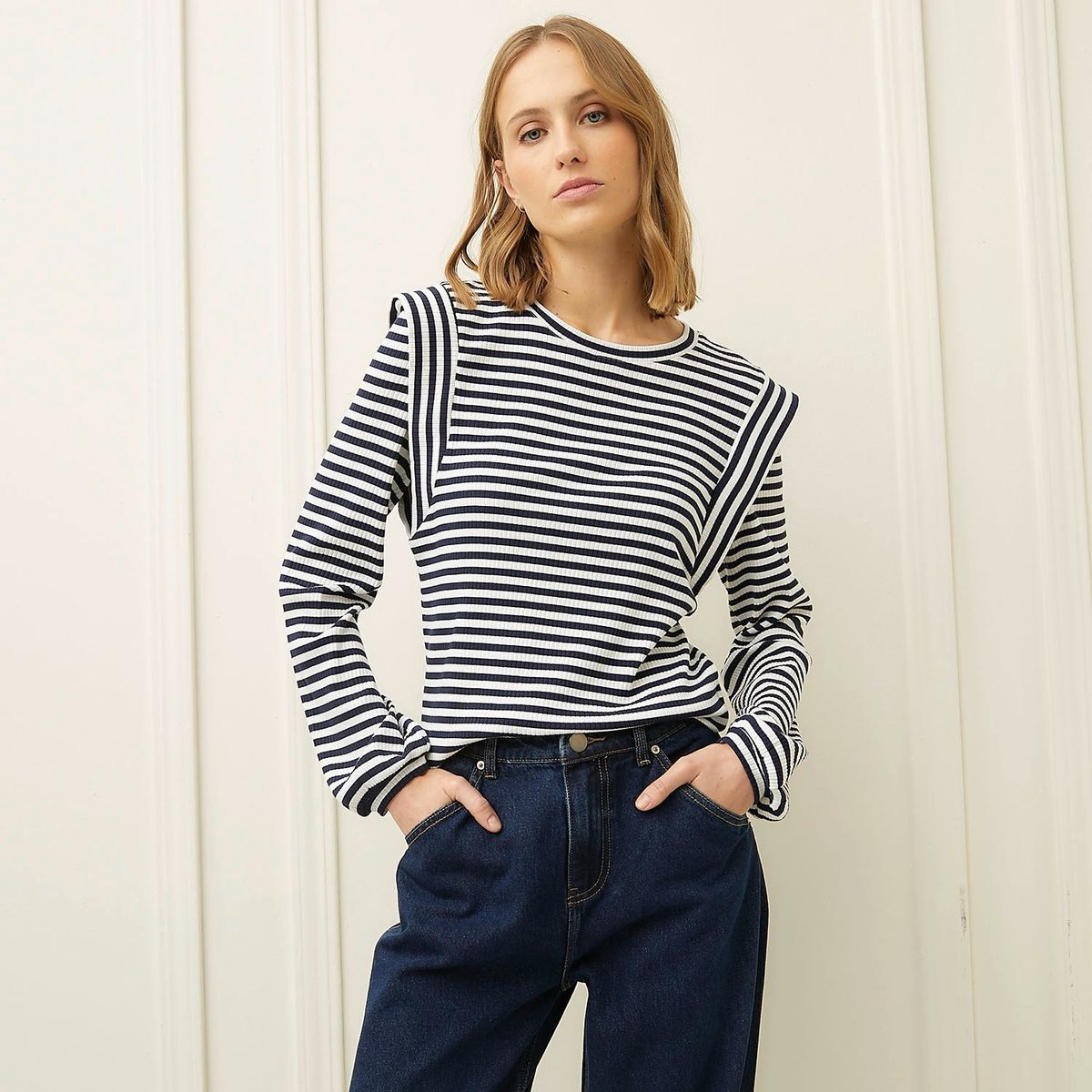 BASEMENT - Polo Manga Larga Casual Mujer Basement