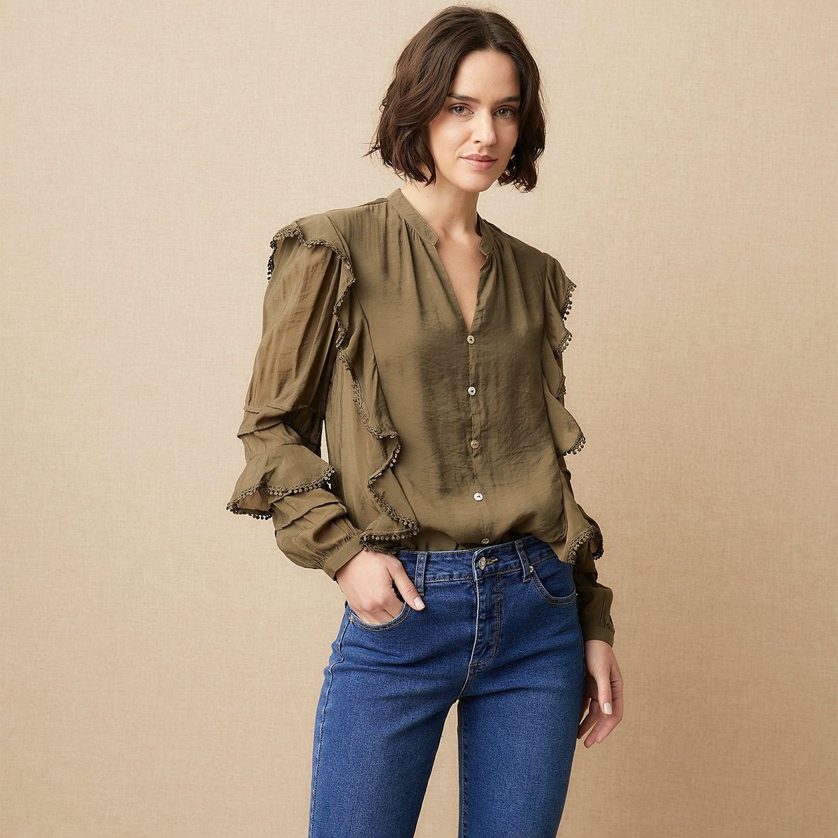 UNIVERSITY CLUB - Blusa Manga Larga Casual Mujer University Club