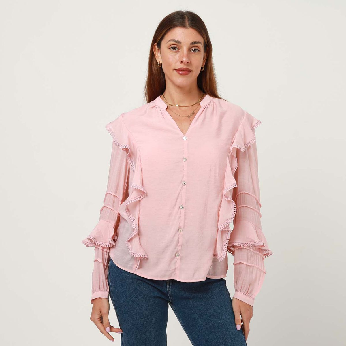 UNIVERSITY CLUB - Blusa Manga Larga Casual Mujer University Club