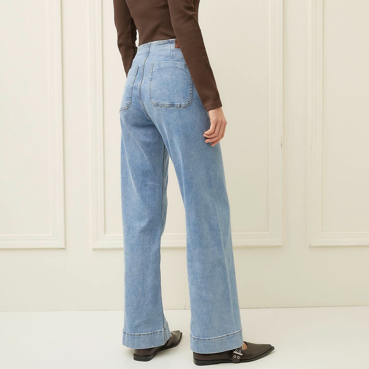 BASEMENT - Jean Wide Algodón Mujer Basement