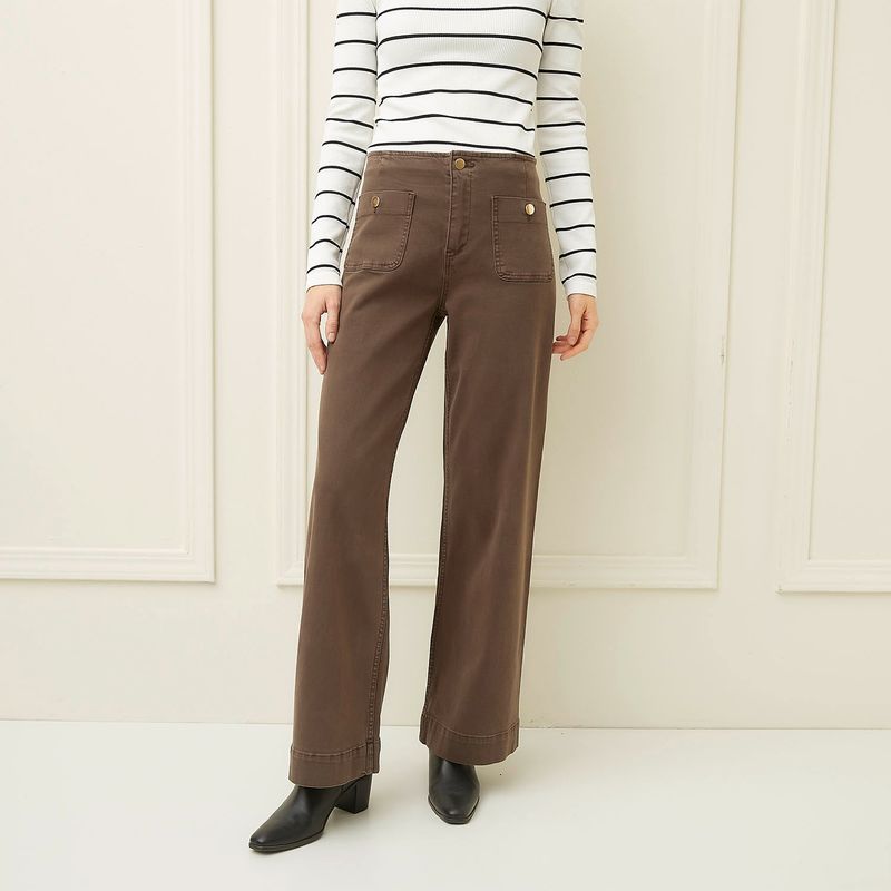 BASEMENT - Jean Wide Algodón Mujer Basement