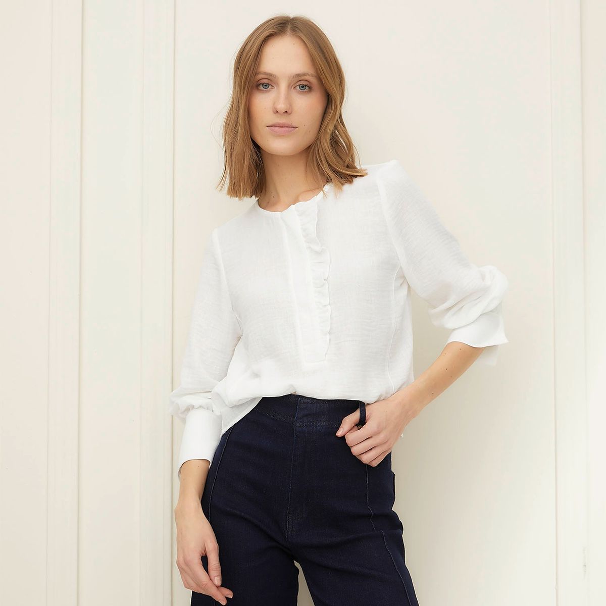 BASEMENT - Blusa Manga Larga Casual Mujer Basement