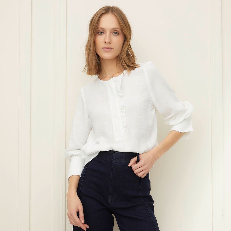 BASEMENT - Blusa Manga Larga Casual Mujer Basement