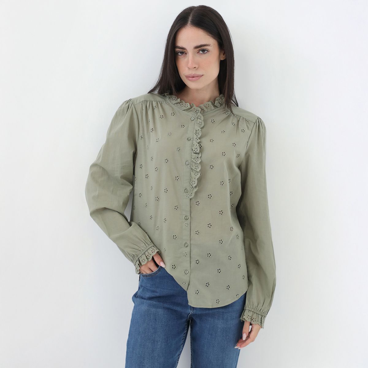 UNIVERSITY CLUB - Blusa Manga Larga Casual Mujer University Club