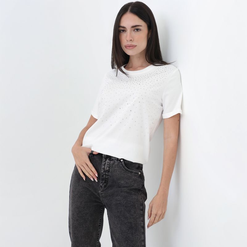 BASEMENT - Polo Manga Corta 100% Algodón Mujer Basement