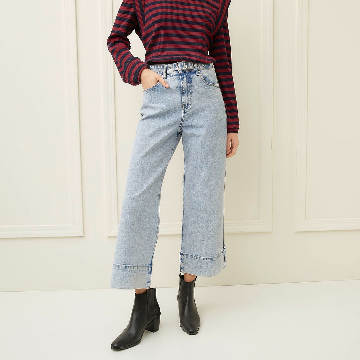 BASEMENT - Jean Culotte Tiro Alto Mujer Basement