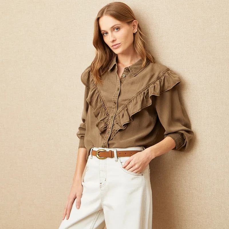 UNIVERSITY CLUB - Blusa Manga Larga Casual Mujer University Club