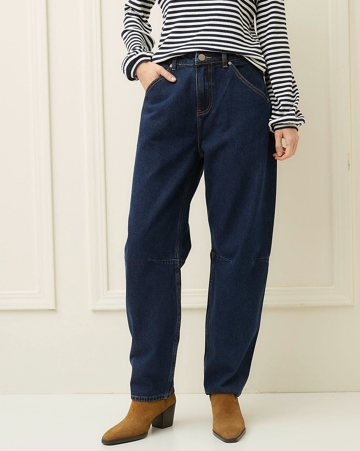 Jean Mom Tiro Alto Mujer Basement BASEMENT