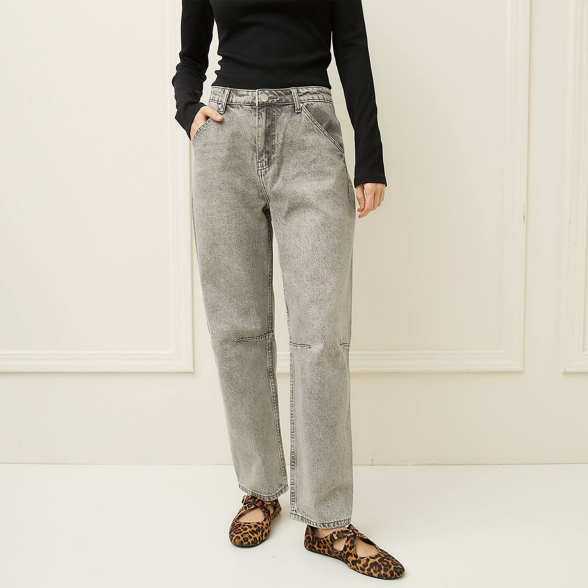 BASEMENT - Jean Baggy Tiro Alto Mujer Basement.