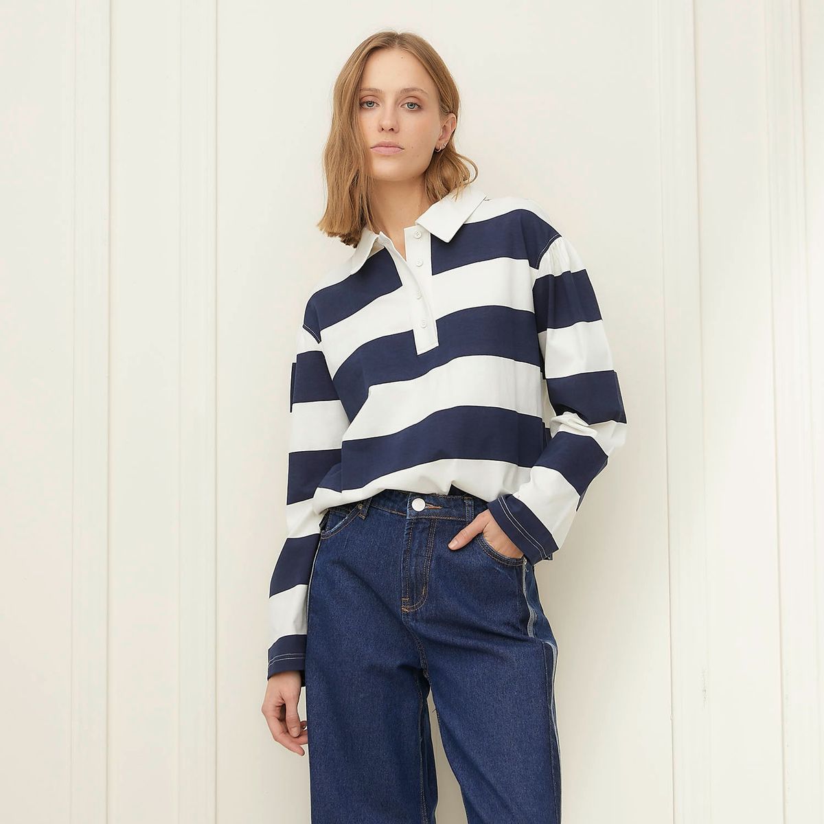 BASEMENT - Blusa Manga Larga Casual Mujer Basement