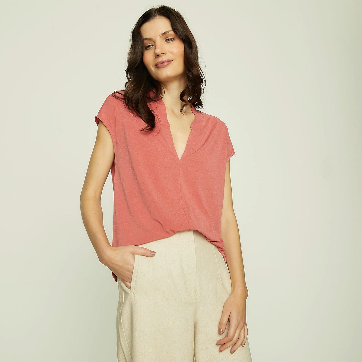 APOLOGY - Blusa Manga Corta Casual Mujer Apology